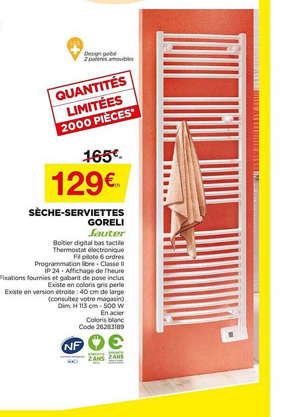 sèche-serviettes goreli sauter