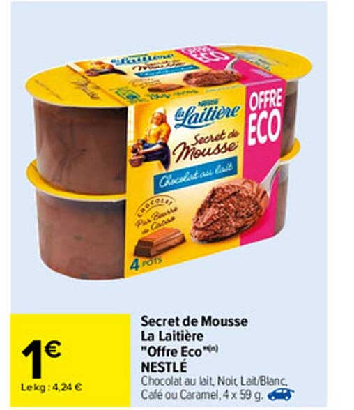 Secret De Mousse La Laitière "offre Eco" Nestlé
