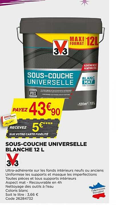 sous-couche unverselle blanche 12 l v33