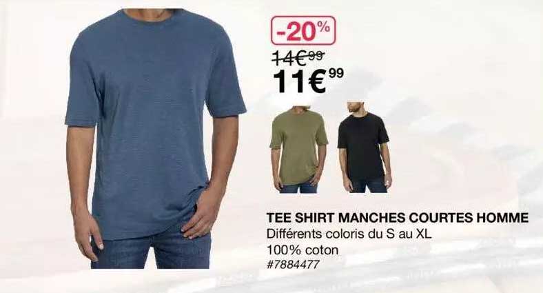 tee shirt manches courtes homme