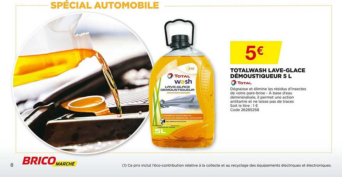 totalwash lave-glace démoustiqueur 5 l total