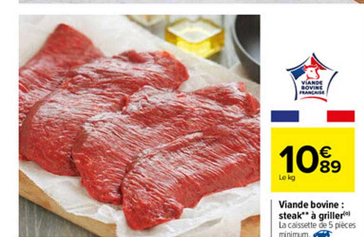 Viande Bovine : Steak à Griller