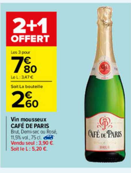 Vin Mousseux Café De Paris