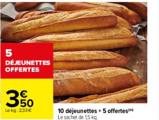 10 Déjeunettes + 5 Offertes