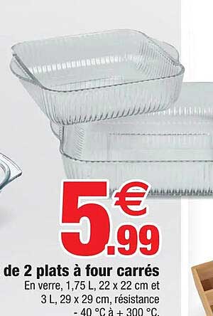 2 Plats à Four Carrés