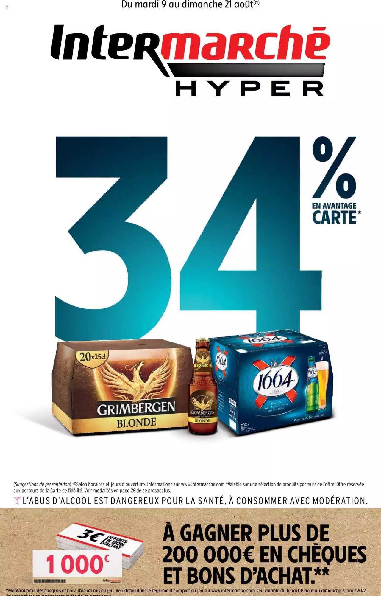 34% en avantage carte