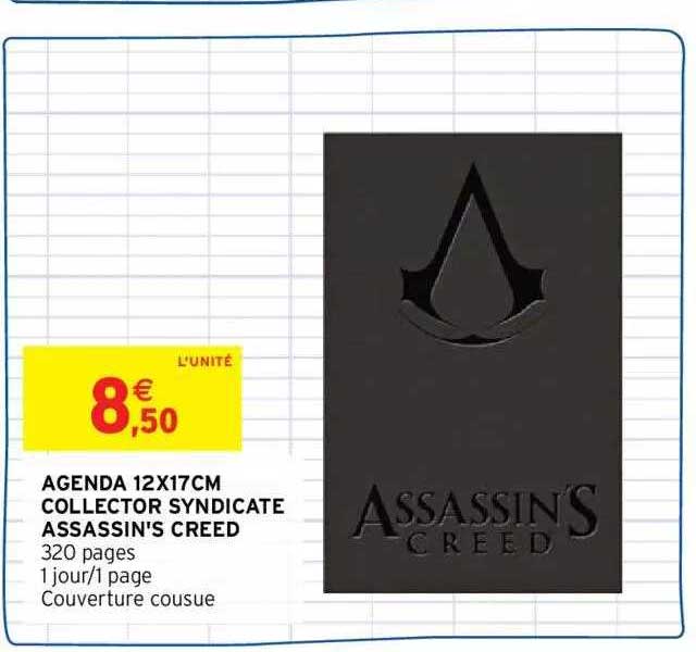 agenda 12 x 17 cm collector syndicate assassin's creed
