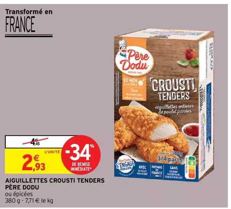 aiguillettes crousti tenders père dodu