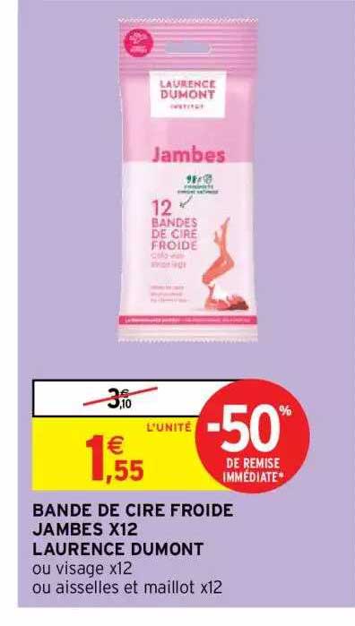 bande de cire froide jambes x12 laurence dumont