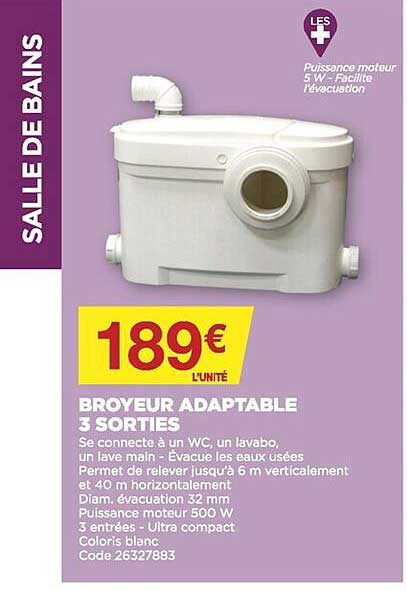 broyeur adaptable 3 sorties