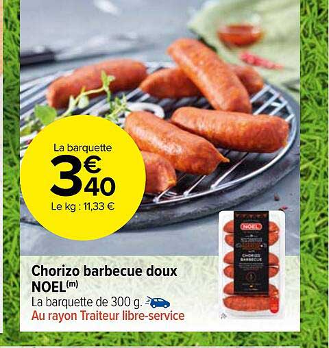 Chorizo Barbecue Doux Noël