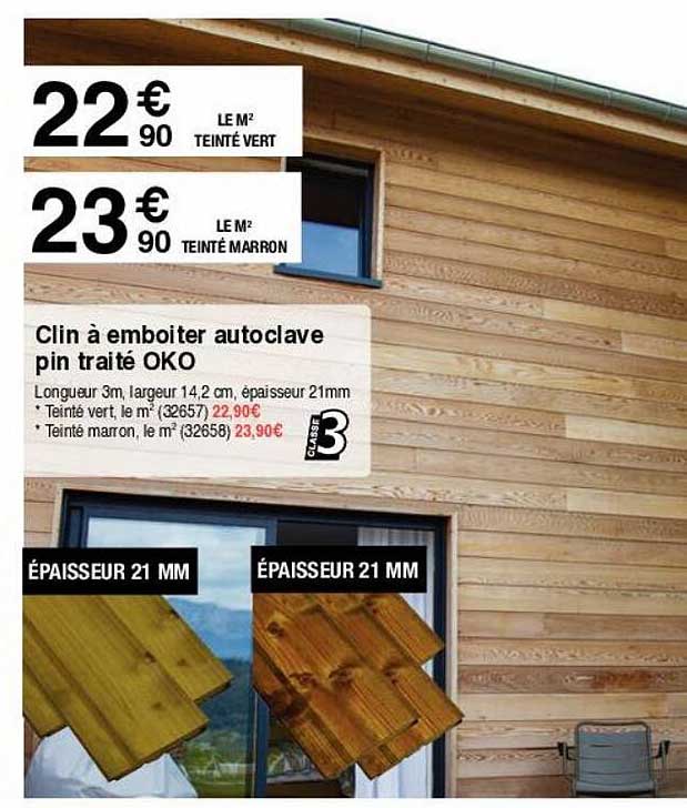 clin à emboiter autoclave pin traité oko