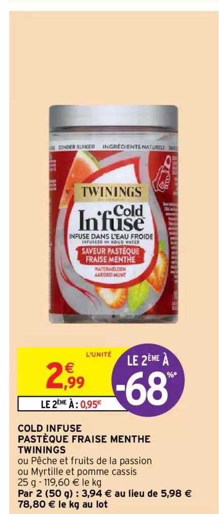 cold infuse pastèque fraise menthe twinings