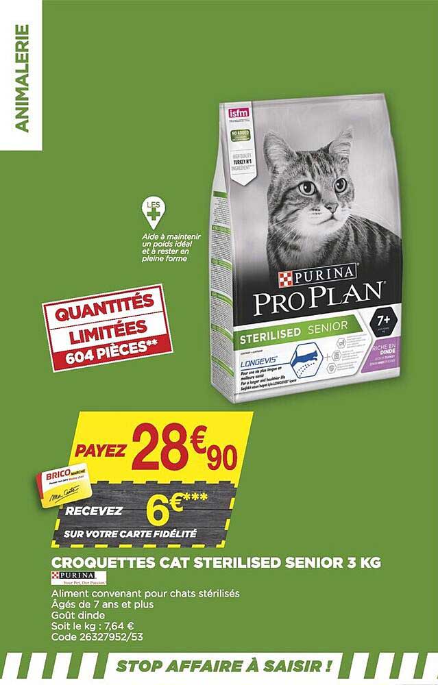 croquettes cat sterilised senior 3 kg