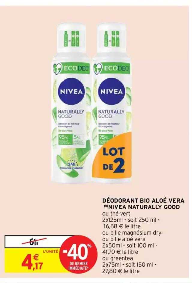déodorant bio aloé vera nivea naturally good