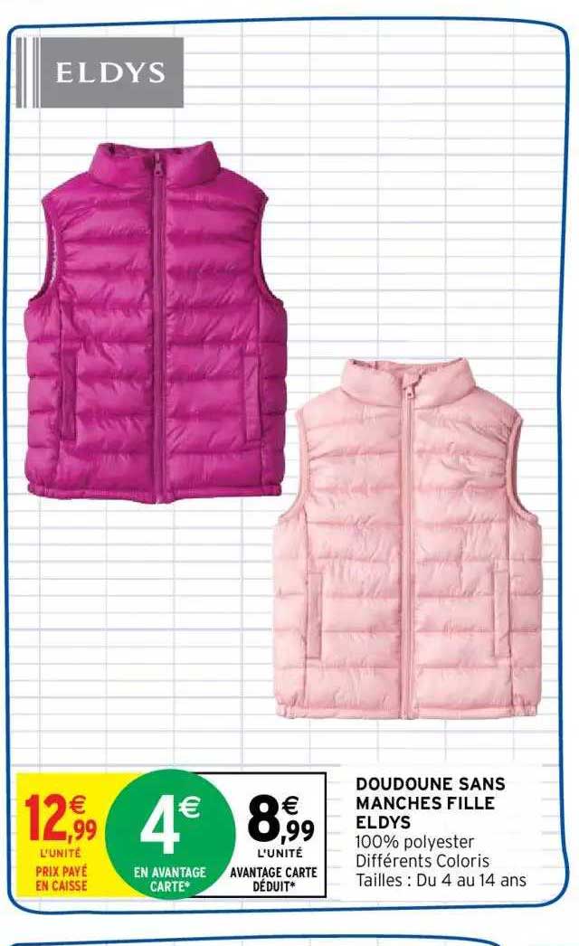 doudoune sans manches fille eldys
