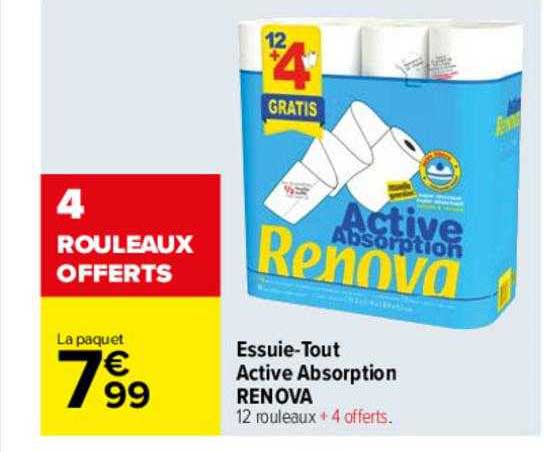 essuie-tout active absorption renova