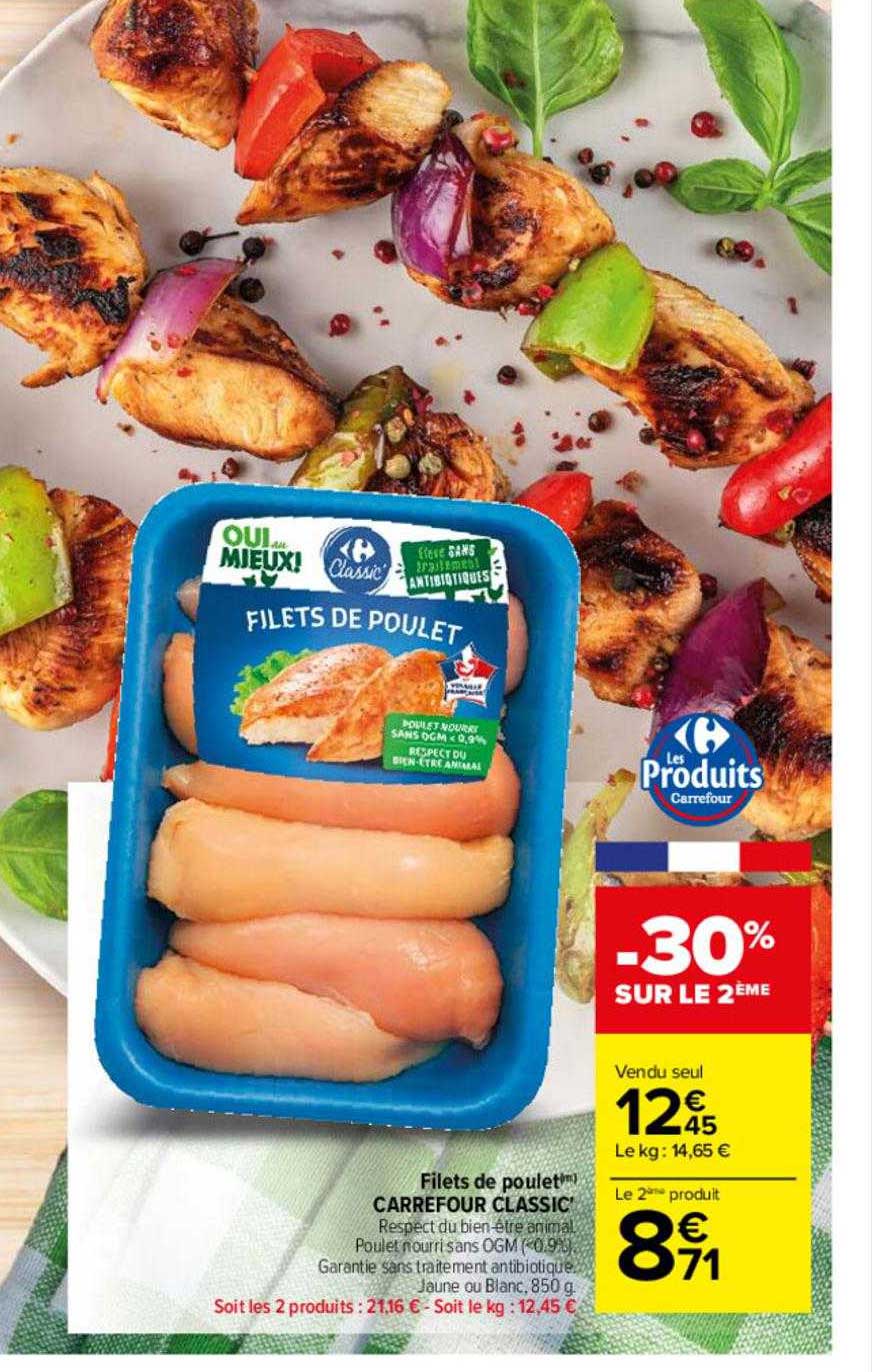 Filets De Poulet Carrefour Classic