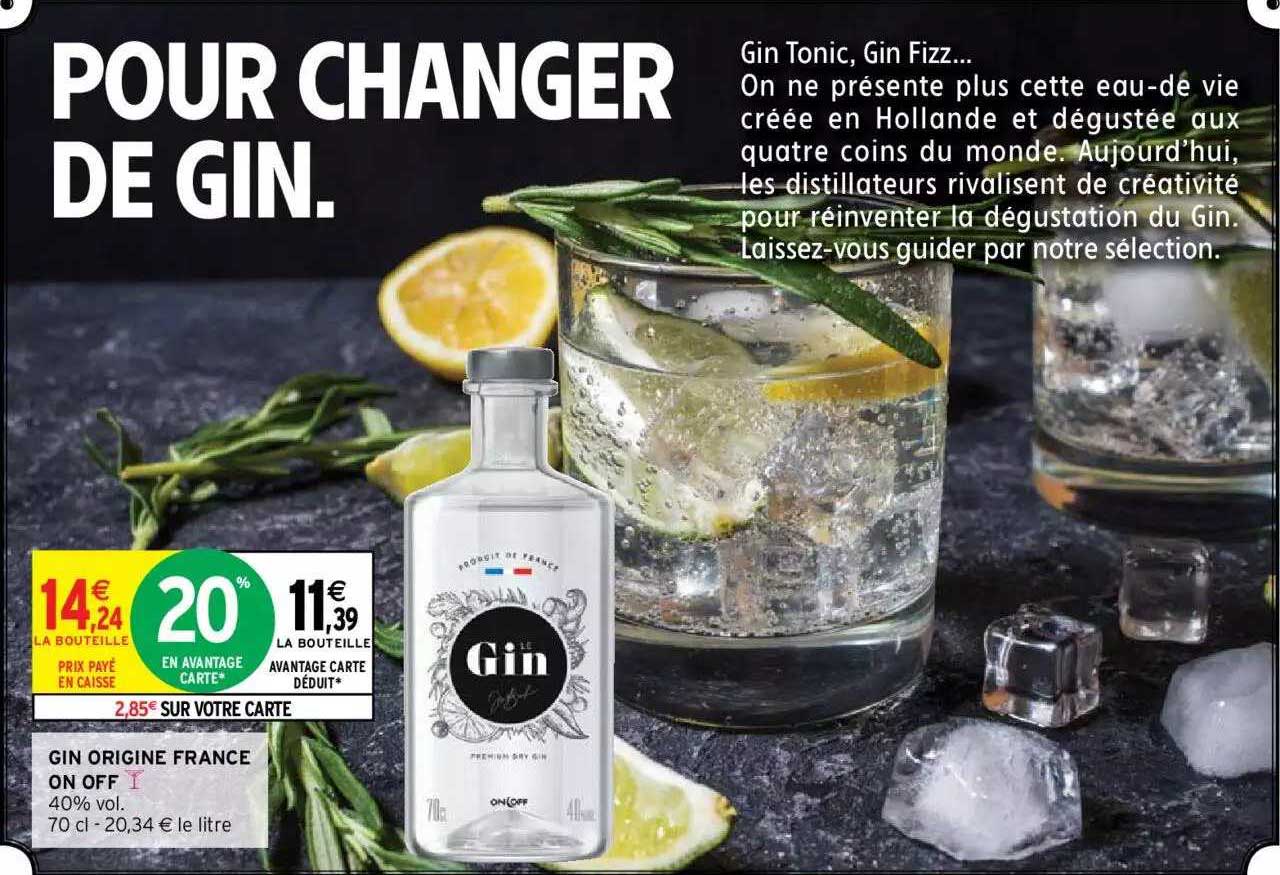 gin origine france on off