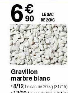 gravillon marbre blanc 8 12