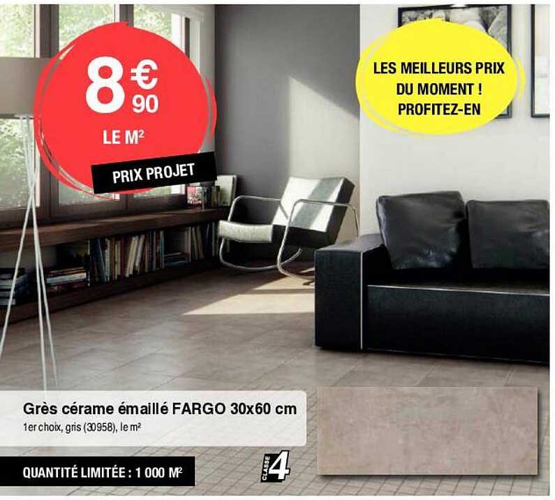 grès cérame émaillé fargo 30x60 cm