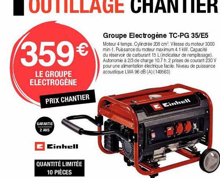 groupe electrogène tc-pg 35 e5 einhell