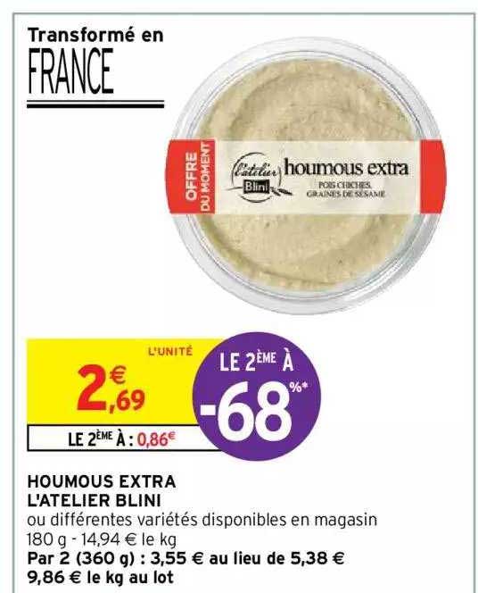 houmous extra l'atelier blini