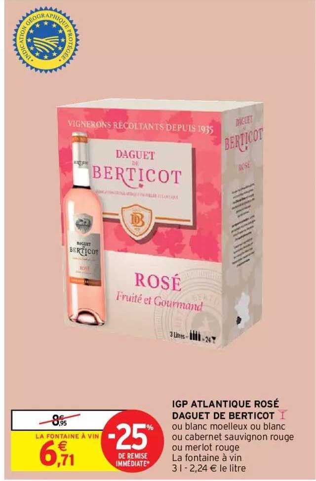 igp atlantique rosé daguet de berticot