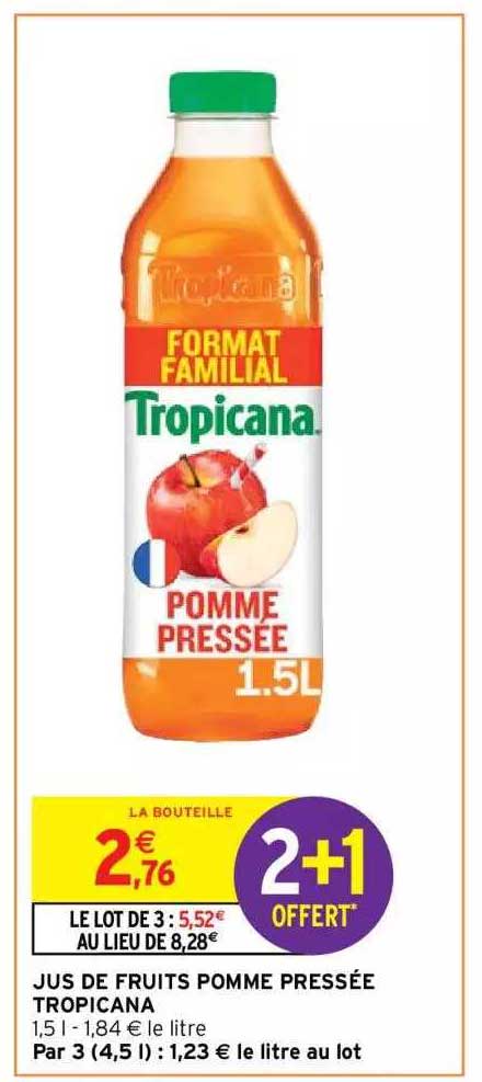 jus de fruits pomme pressée tropicana