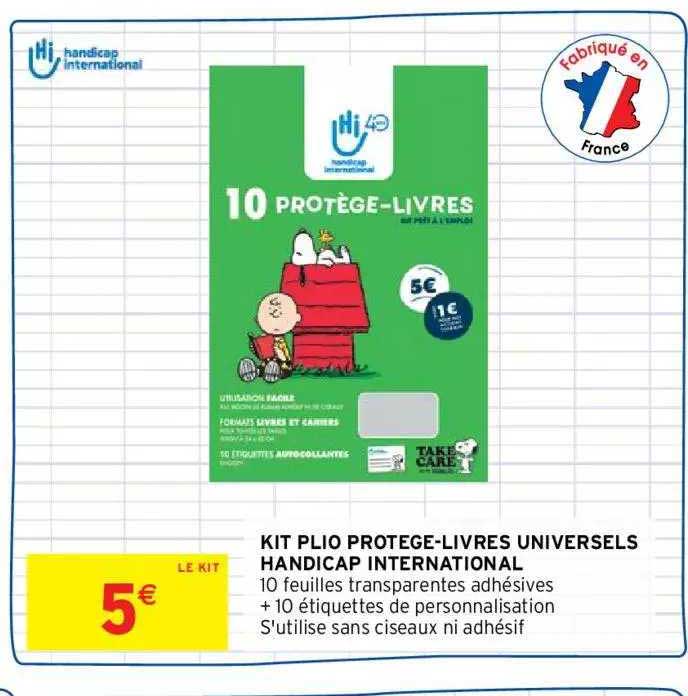 kit plio protège-livres universels handicap international