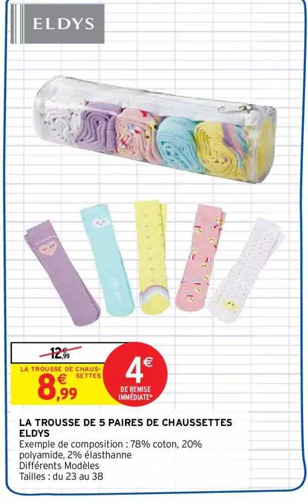 La Trousse De 5 Paires De Chaussettes Eldys