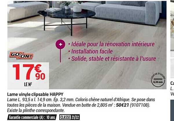 Lame Vinyle Clipsable Happy Go On!