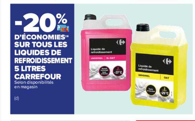 liquides de refoidissement 5 lites carrefour