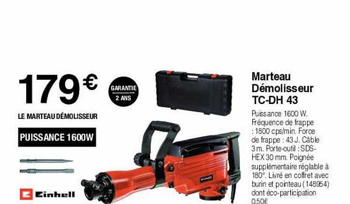 marteau démolisseur tc-dh 43 einhell