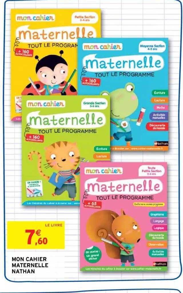 mon cahier maternelle nathan