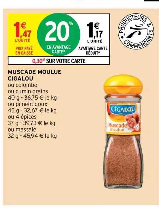 muscade moulu cigalou