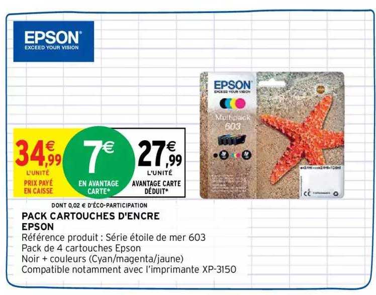 pack cartouches d'encre epson