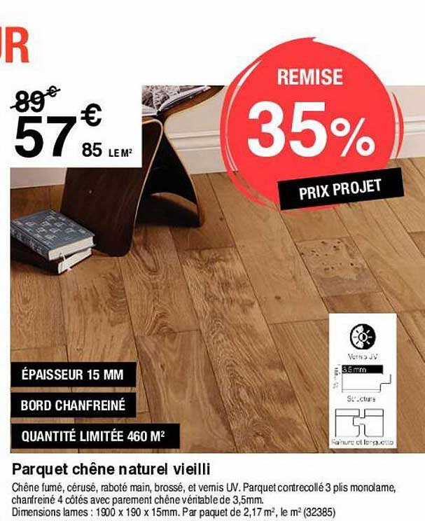 parquet chêne naturel vieilli