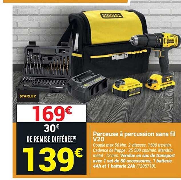 perceuse à percussion sans fil v20