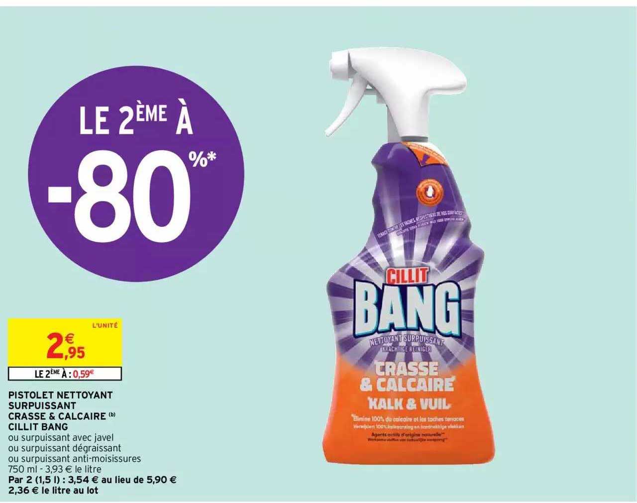 pistolet nettoyant surpuissant crasse & calcaire cillit bang