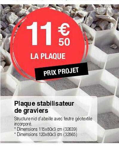 plaque stabilisateur de graviers