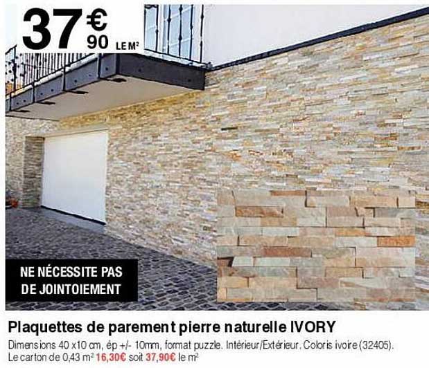plaquettes de parement pierre naturelle ivory