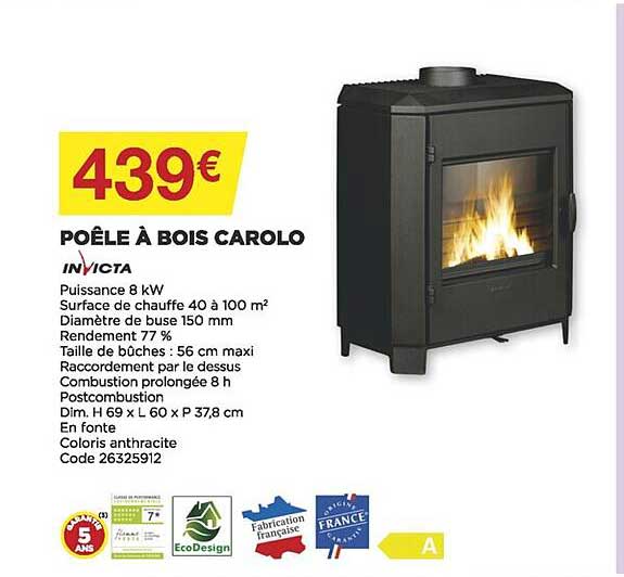 Promo Poêle à Bois Carolo Invicta chez iCatalogue.fr — free download