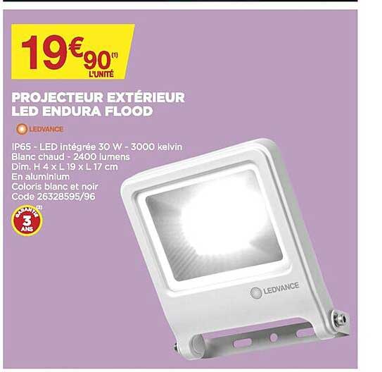 projecteur extérieur led endura flood
