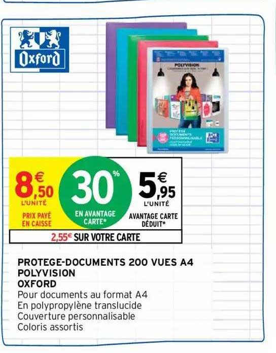 protege-documents 200 vues a4 polyvision oxford