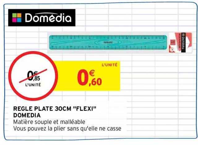 Règle Plate 30 Cm "flexi"  Domedia