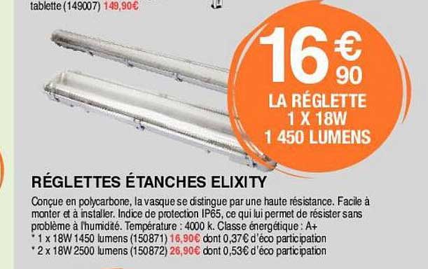 réglettes étanches elixity