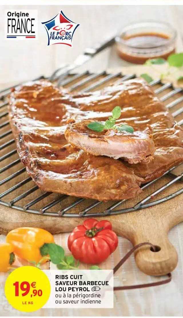 ribs cuits saveur barbecue lou peyrol
