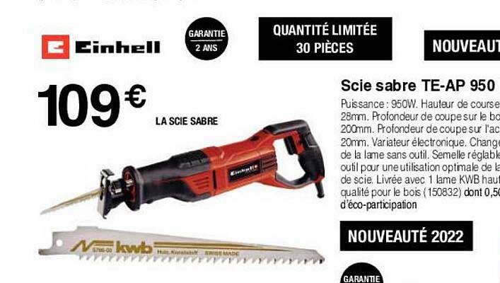 scie sabre te-ap 950 einhell