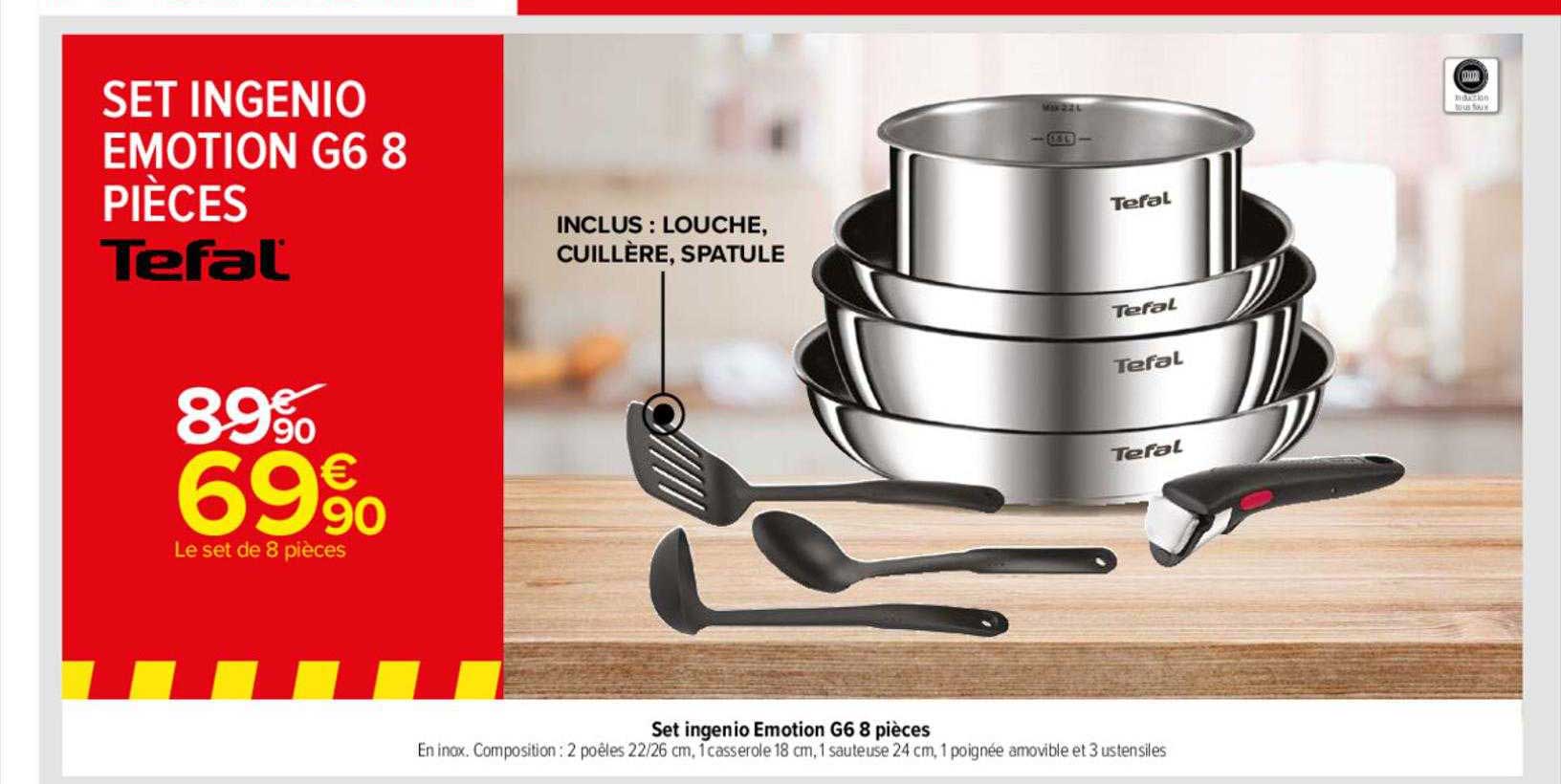 Set Ingenio émotion G6 8 Pièces Tefal